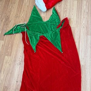 Santa Sack & Hat Set – Red Velvet Christmas Toy Bag w/ Jingle Bells